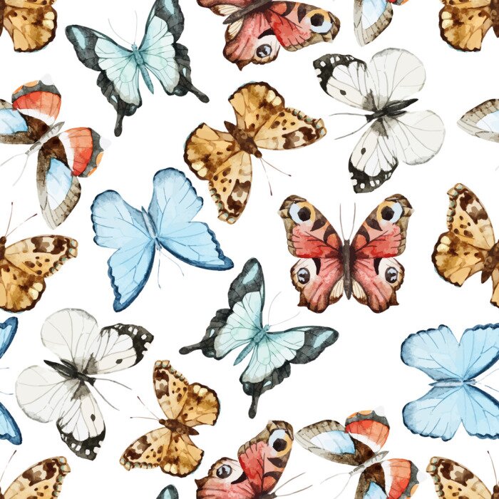 Papier peint  motif papillon