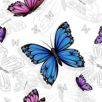 Papier peint  Motif papillon pour filles