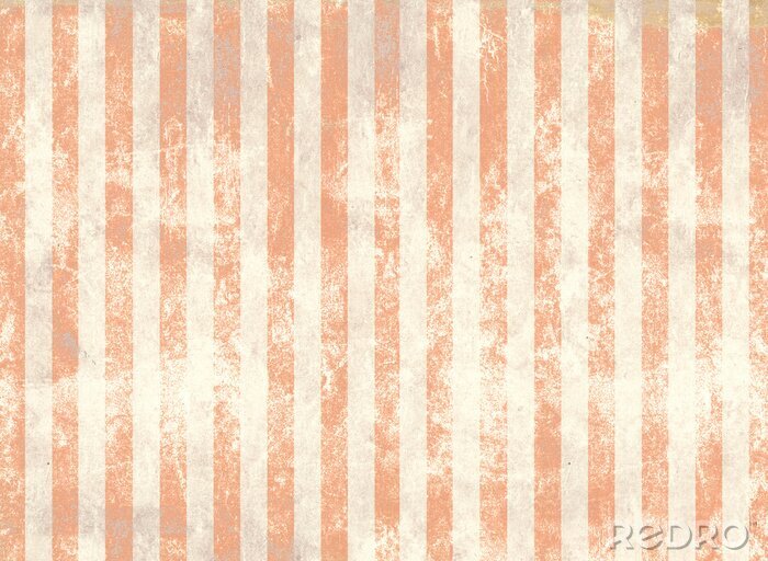 Papier peint  Motif rétro avec des rayures orange délavées