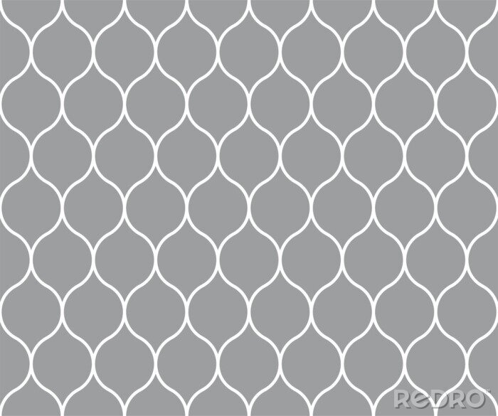 Papier peint  Motif traditionnel Marocain gris