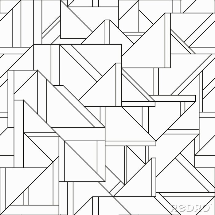 Papier peint  Motif triangulaire monochrome