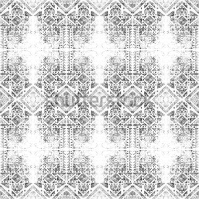 Papier peint  Motif tribal noir et blanc