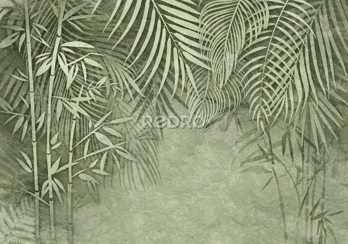 Papier peint  Motif tropical 3D