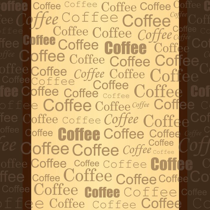Papier peint  Motif typographique café