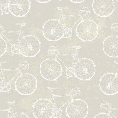 Papier peint  Motif vélos vintage