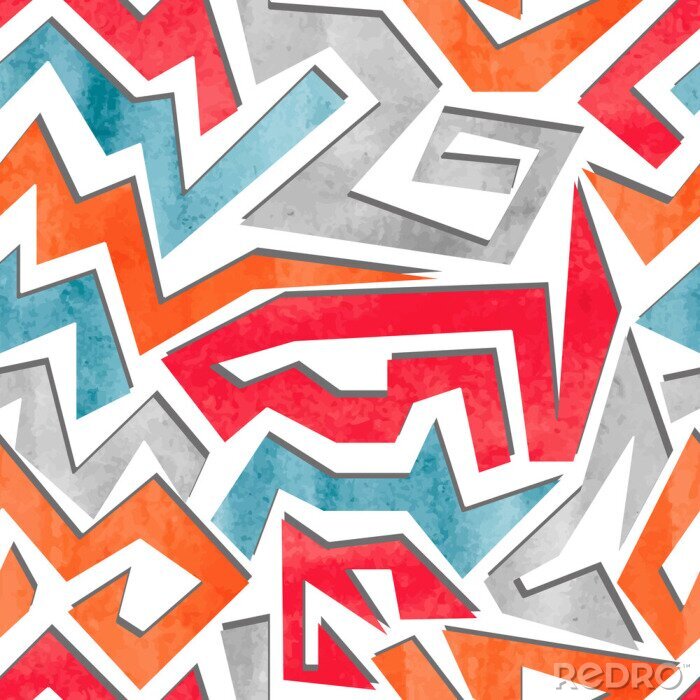 Papier peint  Motif zigzags en couleurs pour jeunes