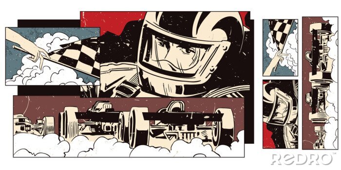 Papier peint  Motifs de course automobile