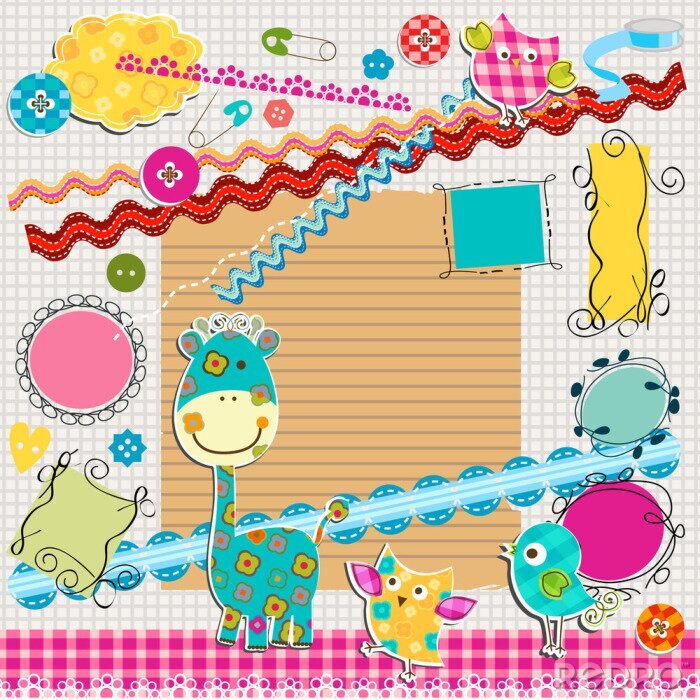 Papier peint  Motifs en couleurs sur un cahier