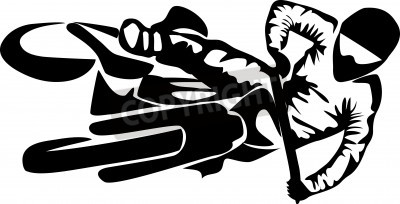 Papier peint  Motocycliste dans un virage