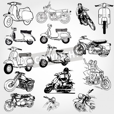 Papier peint  motorcycle set