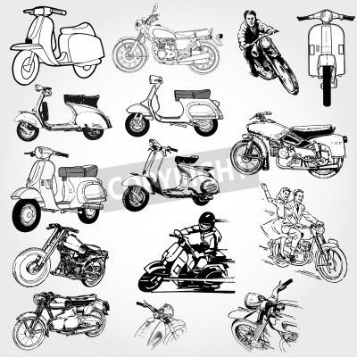 Papier peint  Motorcycle set