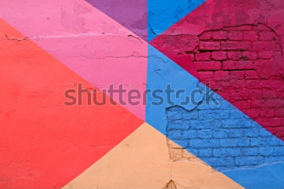 Papier peint  Mur ancien peint coloré