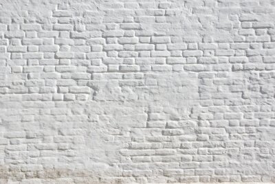 Papier peint  Mur briques blanches