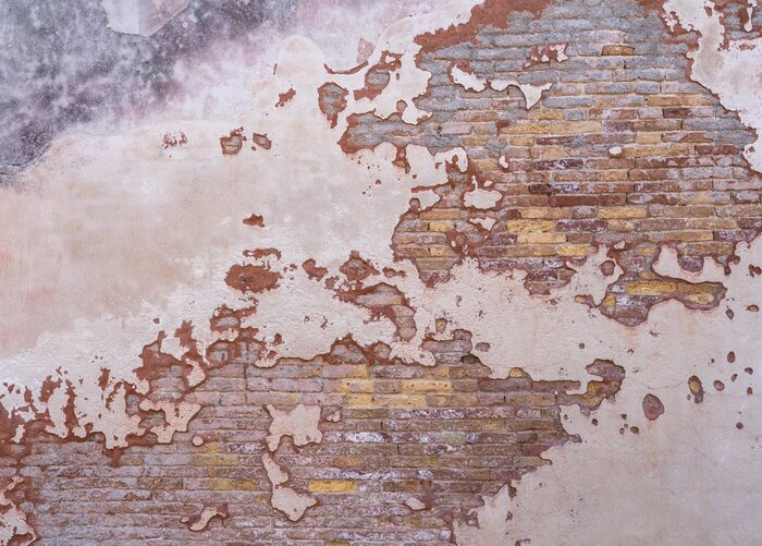 Papier peint  Mur d'un bâtiment abandonné