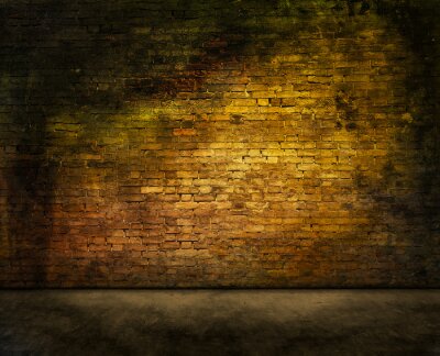 Mur dans une salle abandonnée