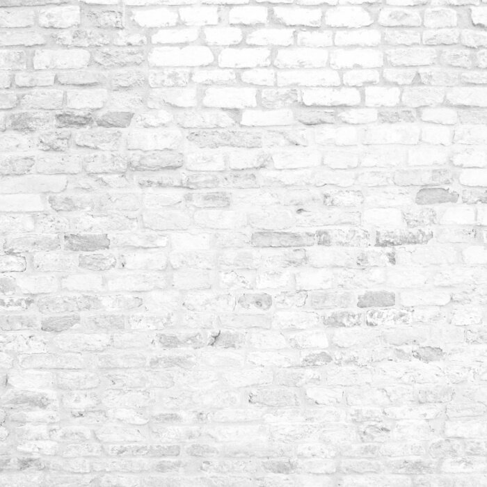 Papier peint  Mur de brique irrégulier blanc