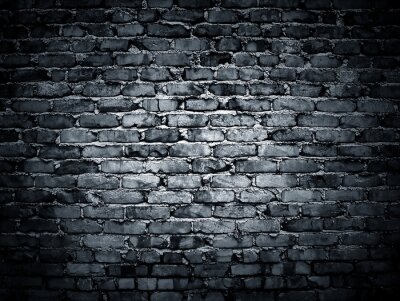Mur de brique noir et blanc