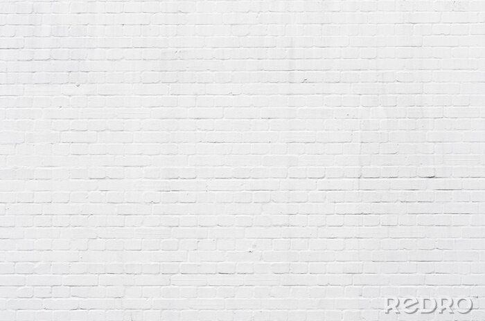 Papier peint  Mur de brique peint en blanc