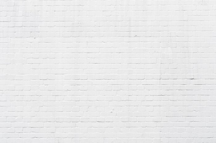 Papier peint  Mur de brique peint en blanc