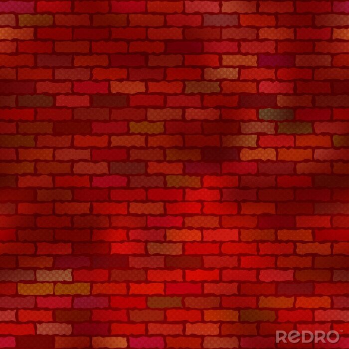 Papier peint  Mur de brique rouge