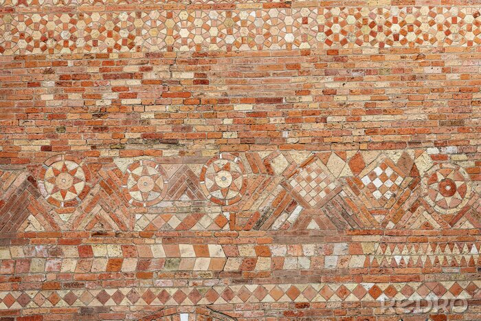 Papier peint  Mur de briques antique