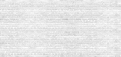 Papier peint  Mur de briques blanches vue panoramique