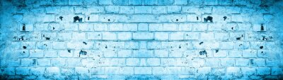 Papier peint  Mur de briques bleu clair