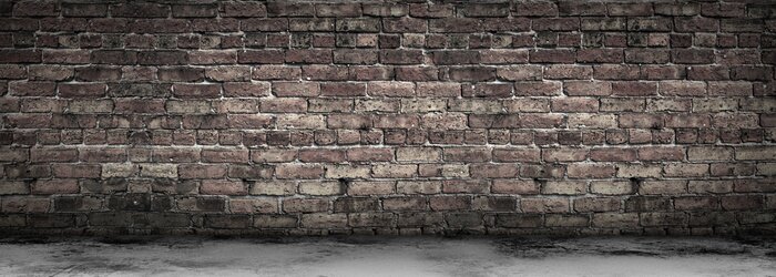 Papier peint  Mur de briques brunes sales