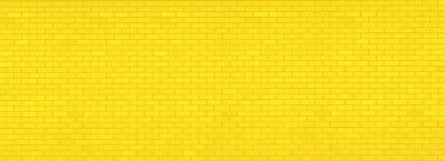 Papier peint  Mur de briques jaunes canari