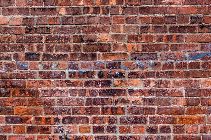 Papier peint  Mur de briques marron orange