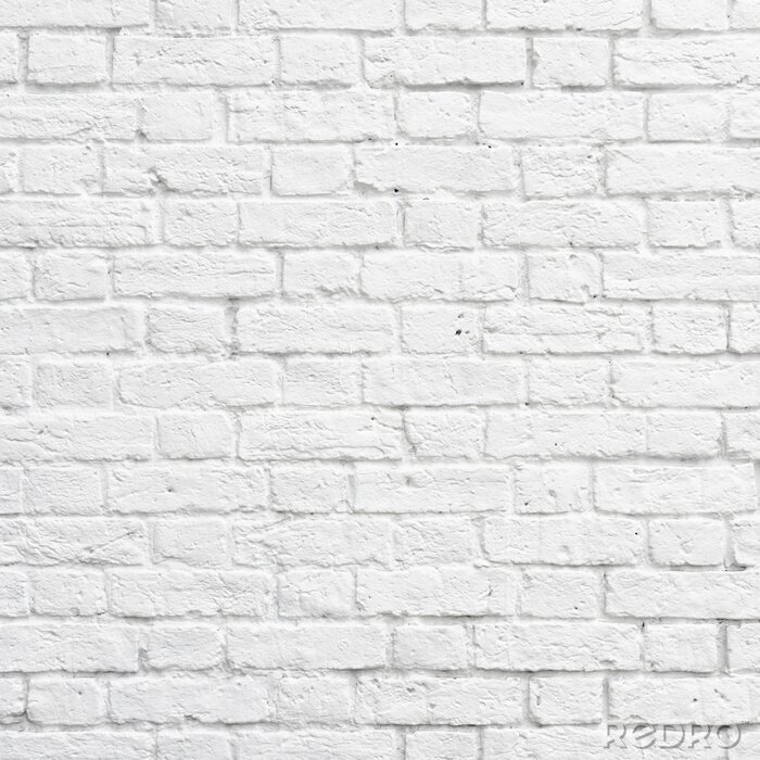Papier peint  Mur de briques peint en blanc