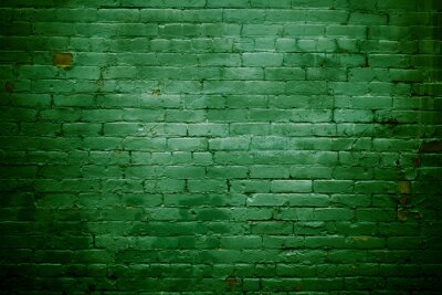 Papier peint  Mur de briques vertes