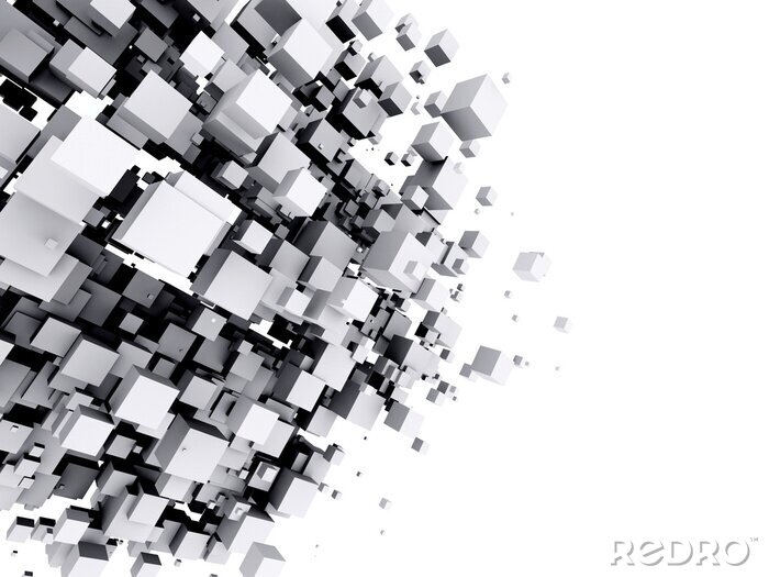 Papier peint  Mur de cubes en 3D