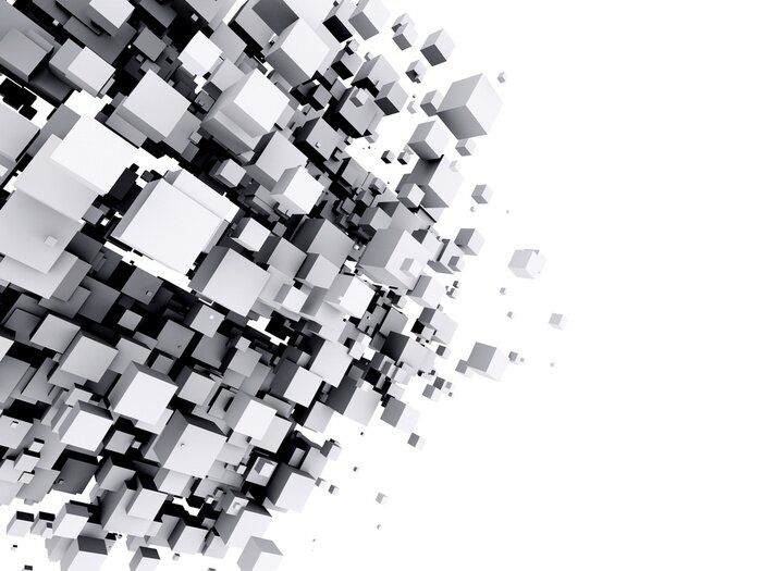 Papier peint  Mur de cubes en 3D