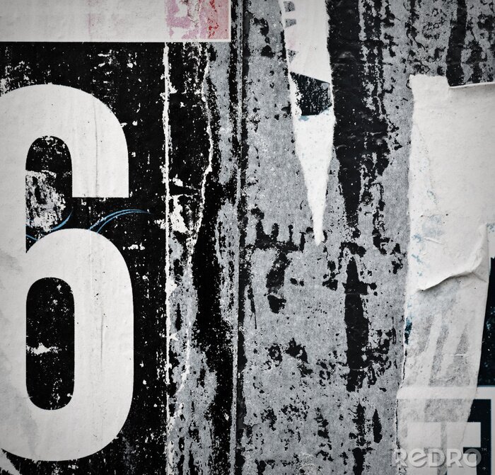 Papier peint  Mur et affiches déchirées