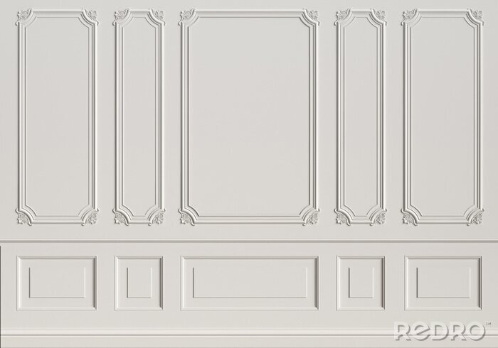Papier peint  Mur intérieur classique avec des moulures