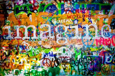 Papier peint  Mur John Lennon à Prague