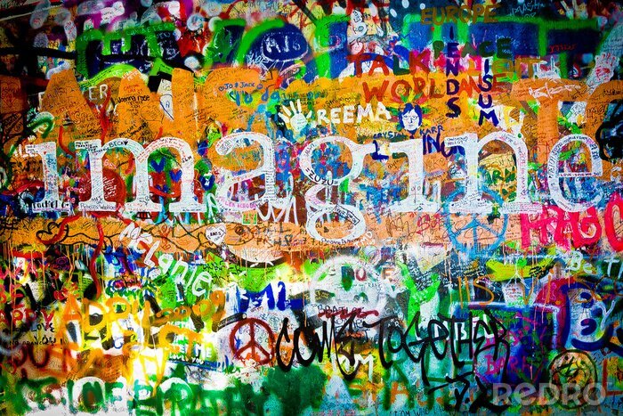 Papier peint  Mur John Lennon à Prague