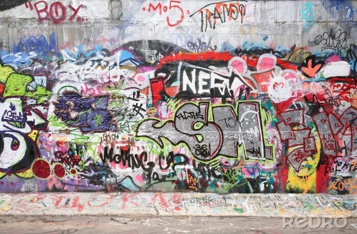 Papier peint  Mur peint graffiti