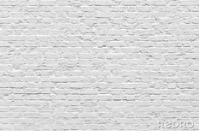Papier peint  Mur vieilli en brique blanche