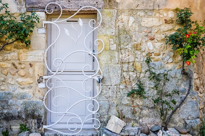Papier peint  Murs et grille à motifs
