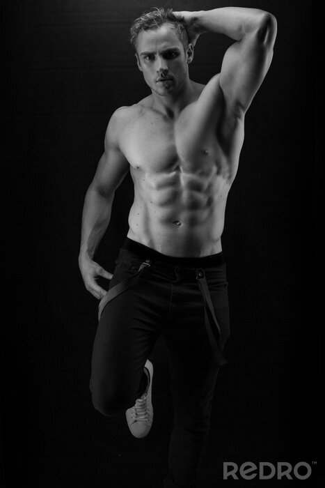 Papier peint  Musculaire beau mec sexy posant
