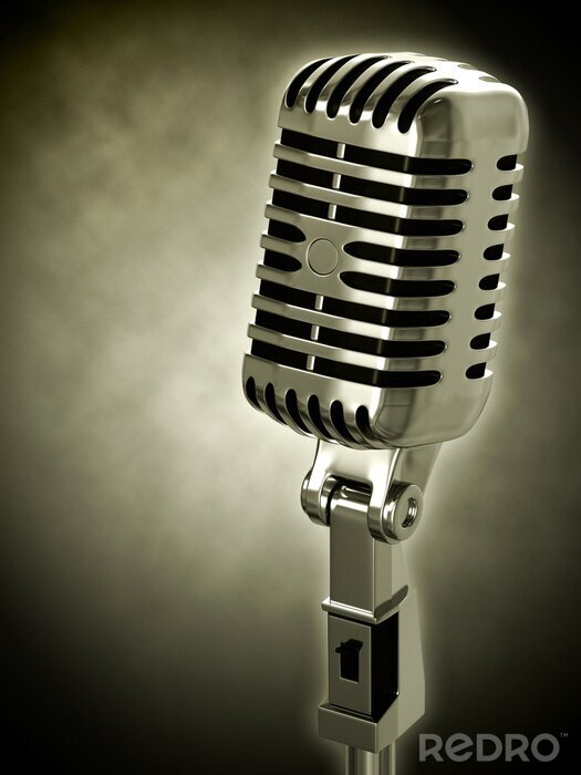 Papier peint  Musique et un microphone gris