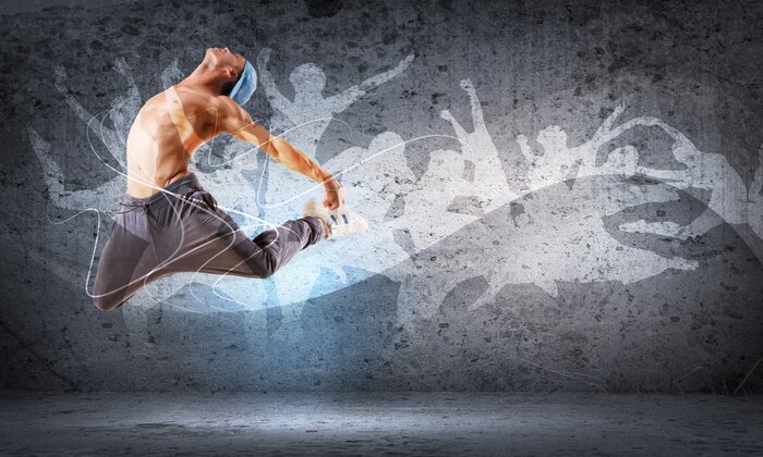 Papier peint  Musique hip hop et danseuse