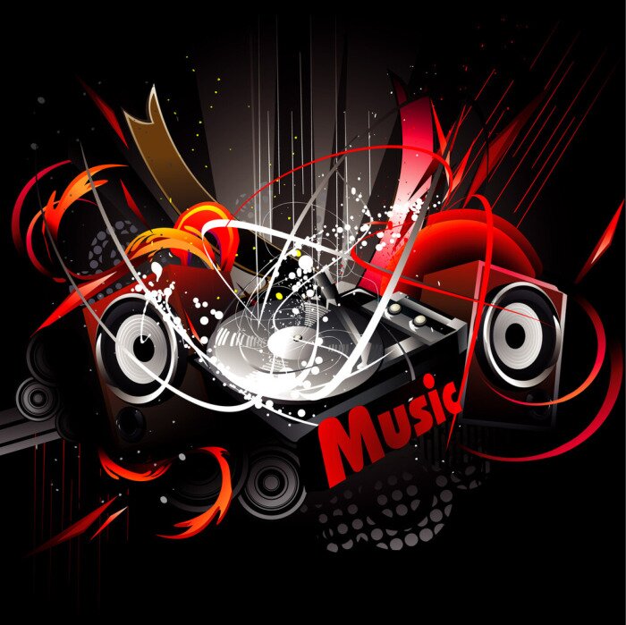 Papier peint  Musique moderne en 3D