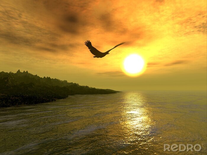 Papier peint  Nature et forêt au bord d'un lac calme