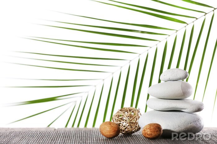 Papier peint  Nature morte de pierres de spa