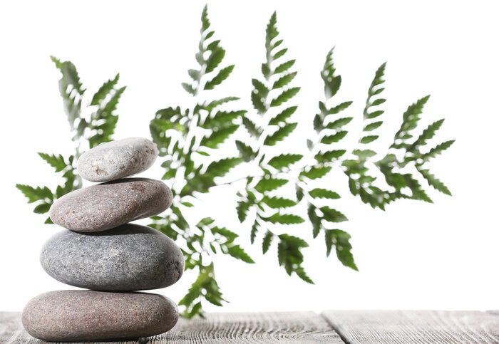 Papier peint  Nature morte de pierres de spa