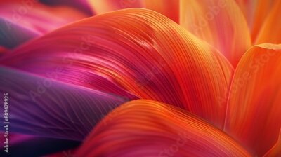 Papier peint  Nature's Brushstrokes: Macro details unveil the intricate patterns on the Strelitzia flower, a masterpiece of botanical artistry.