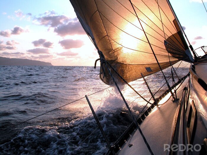 Papier peint  Nautisme à la voile à l'aube